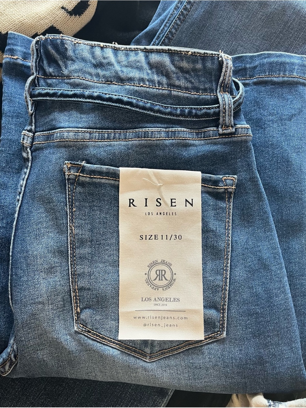 RISEN Women's Wide Leg Jeans - Blue